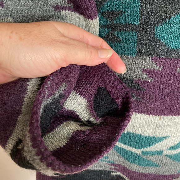 Vintage Alps Fine Womens Apparel Knit Cardigan Sweater southwest Pure Wool S - Picture 13 of 14